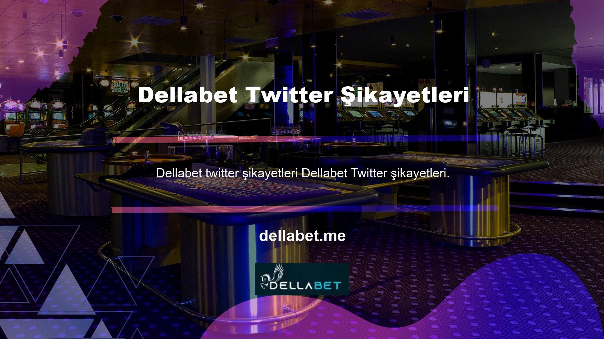 Dellabet şikayetleri, Dellabet platformunda, casino projelerinin teması ve spor bahisleri ile ilgili olduğu düşünülen önemli bir rol oynamaktadır; Bu, Dellabet üyelerine gerekli hizmetleri sağlamanın ana nedenlerinden biridir